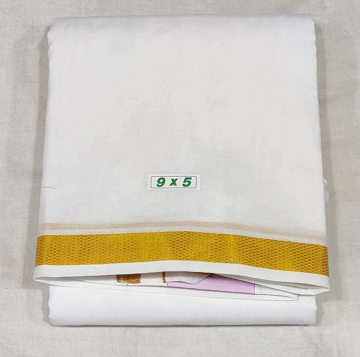 60000   9 x 5 Cotton Dhoti (Veshti) for Auspicious occasions