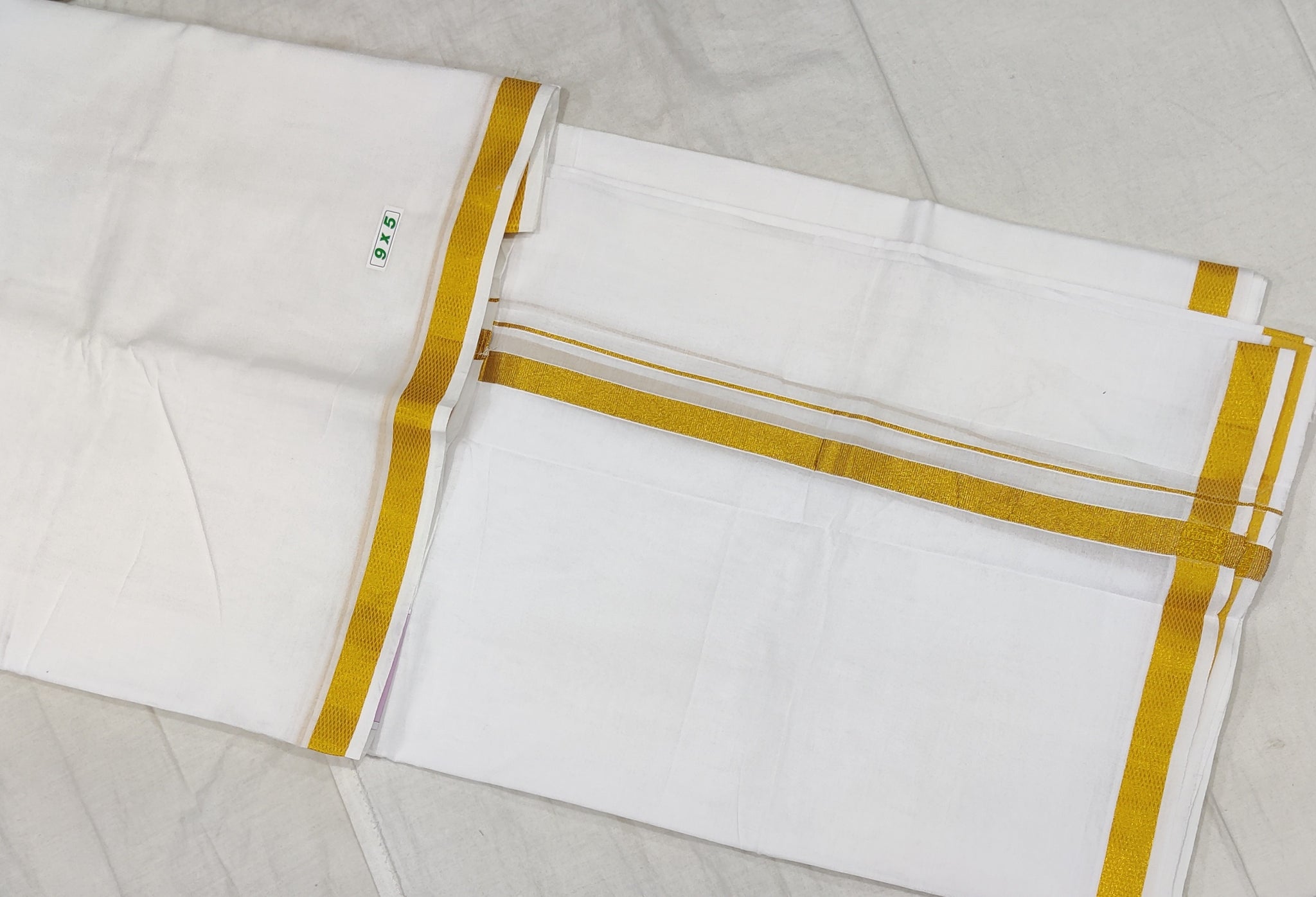 60000   9 x 5 Cotton Dhoti (Veshti) for Auspicious occasions